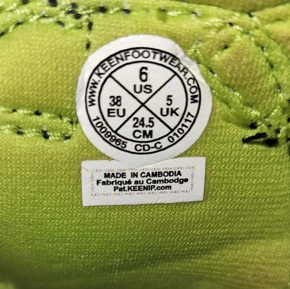 Keen Waterproof Sandals Size 6 Black Green Active Camping Hiking Outdoors - Picture 7 of 8